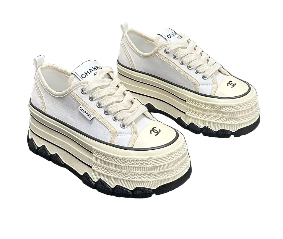 Chanel Canvas Platform Sneakers