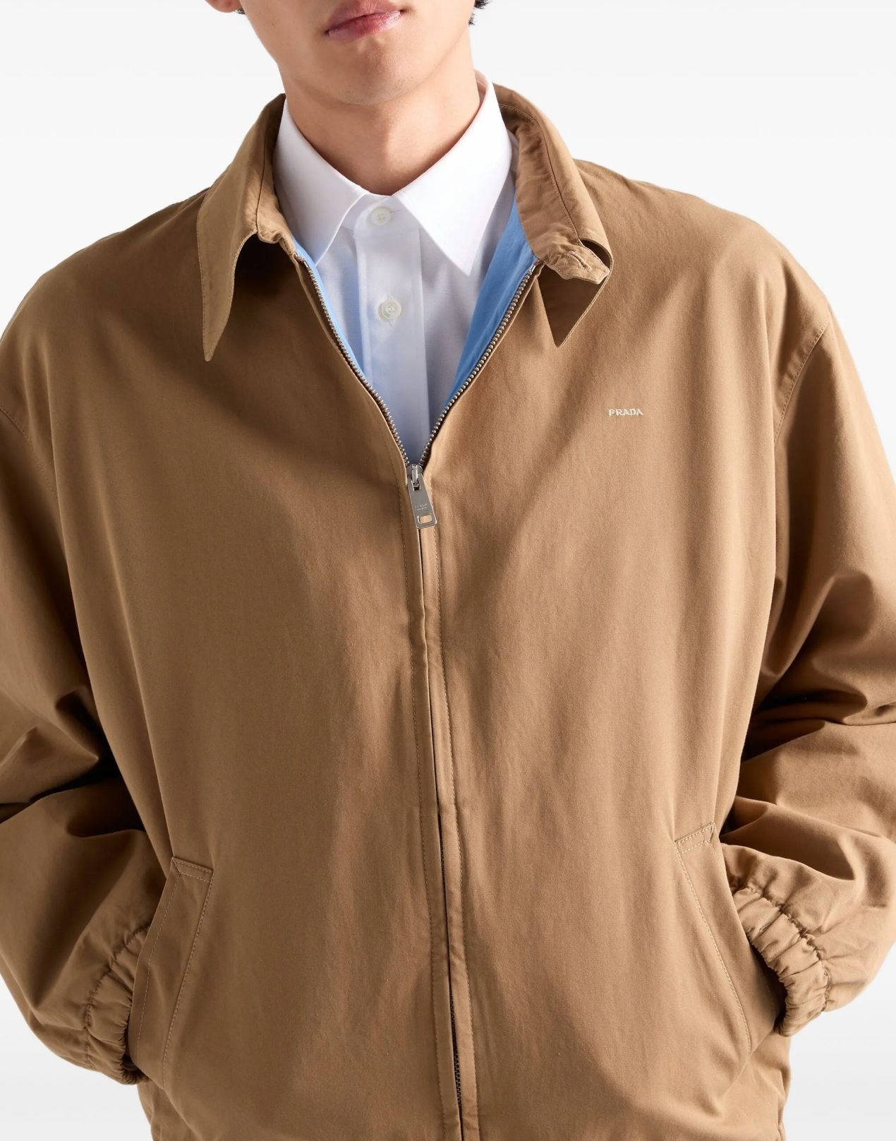 Prada Technical Cotton Zip-Up Jacket