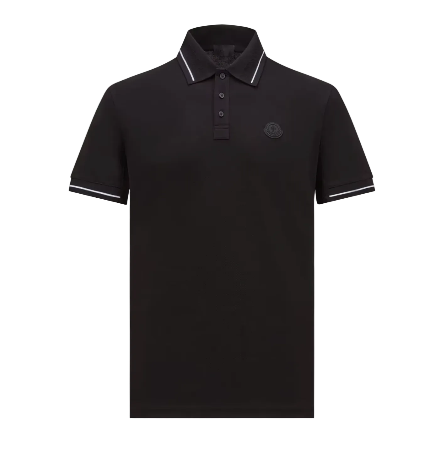 Moncler Logo Patch Cotton Polo Shirt
