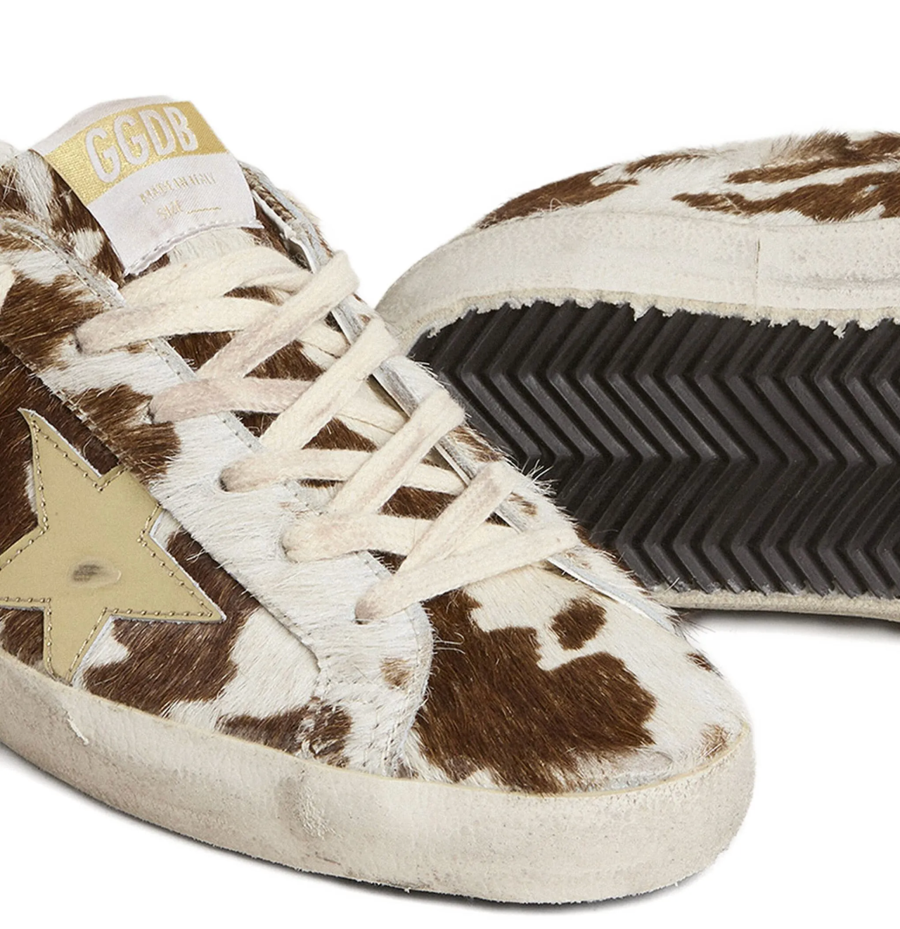 Golden Goose Super-Star Cow Horsy Low-Top Sneakers