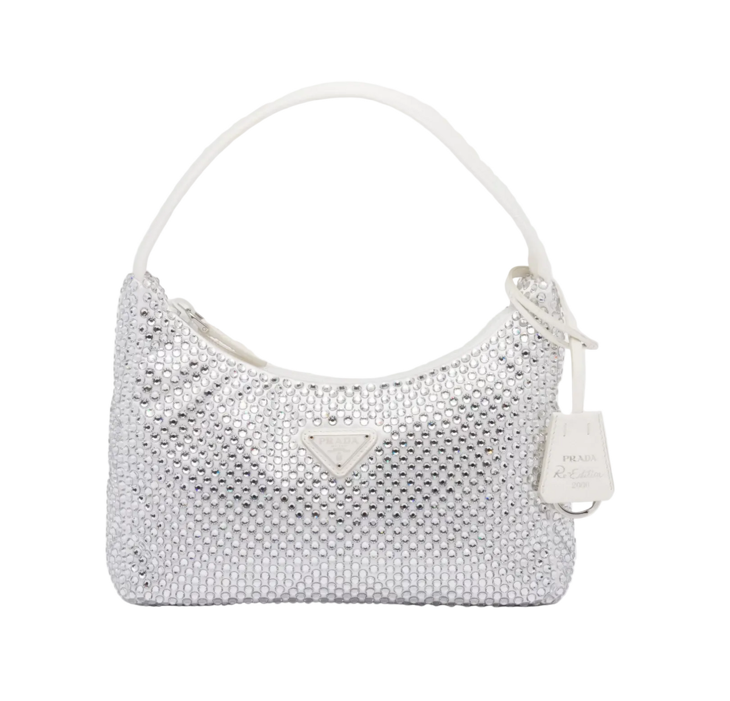 Prada Re-Edition Mini Satin Bag with Crystals