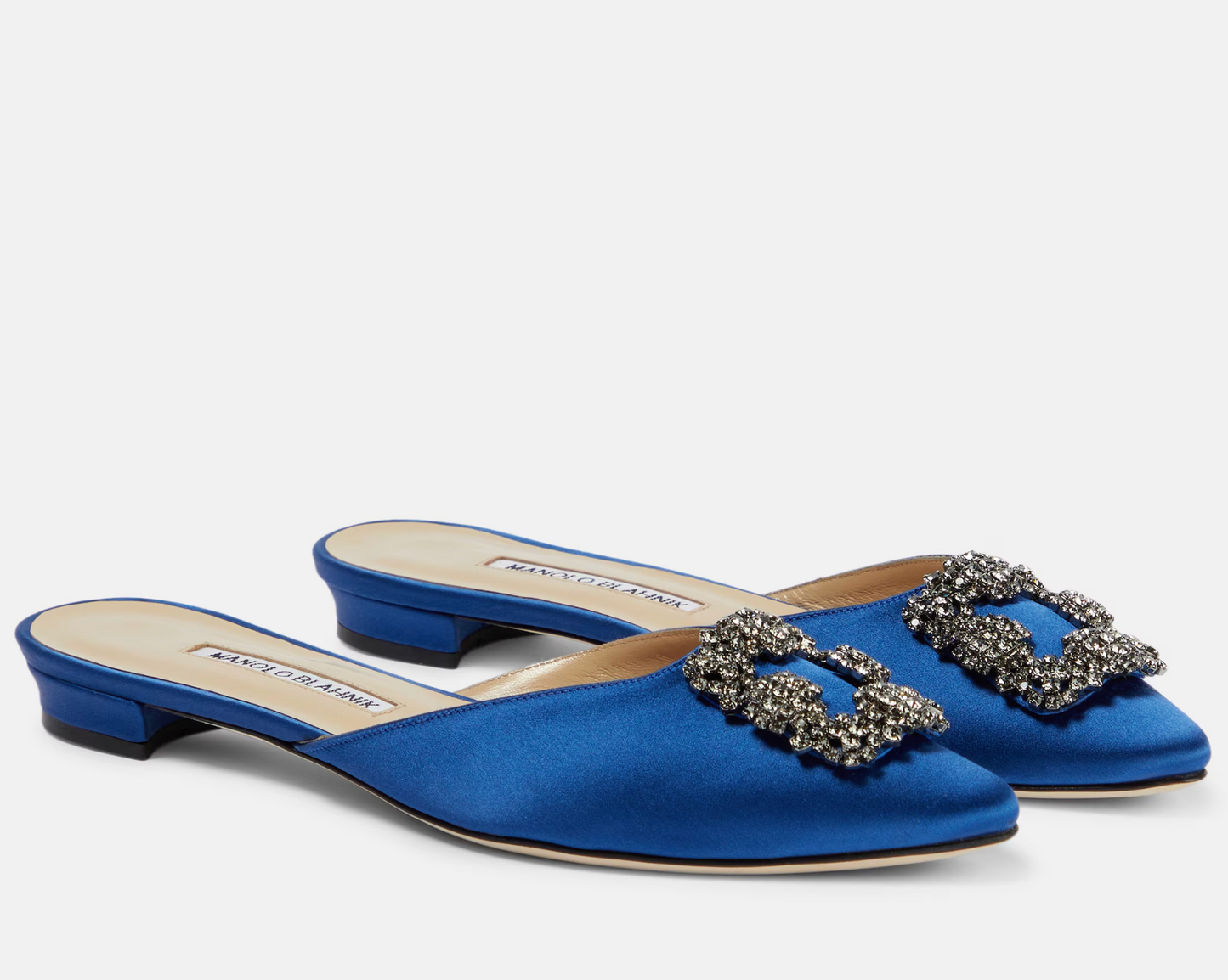 Manolo Blahnik Hangisi Satin Mules
