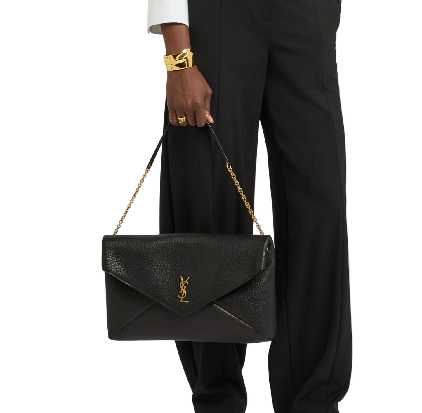 Saint Laurent Cassandre Envelope Pouch on Chain