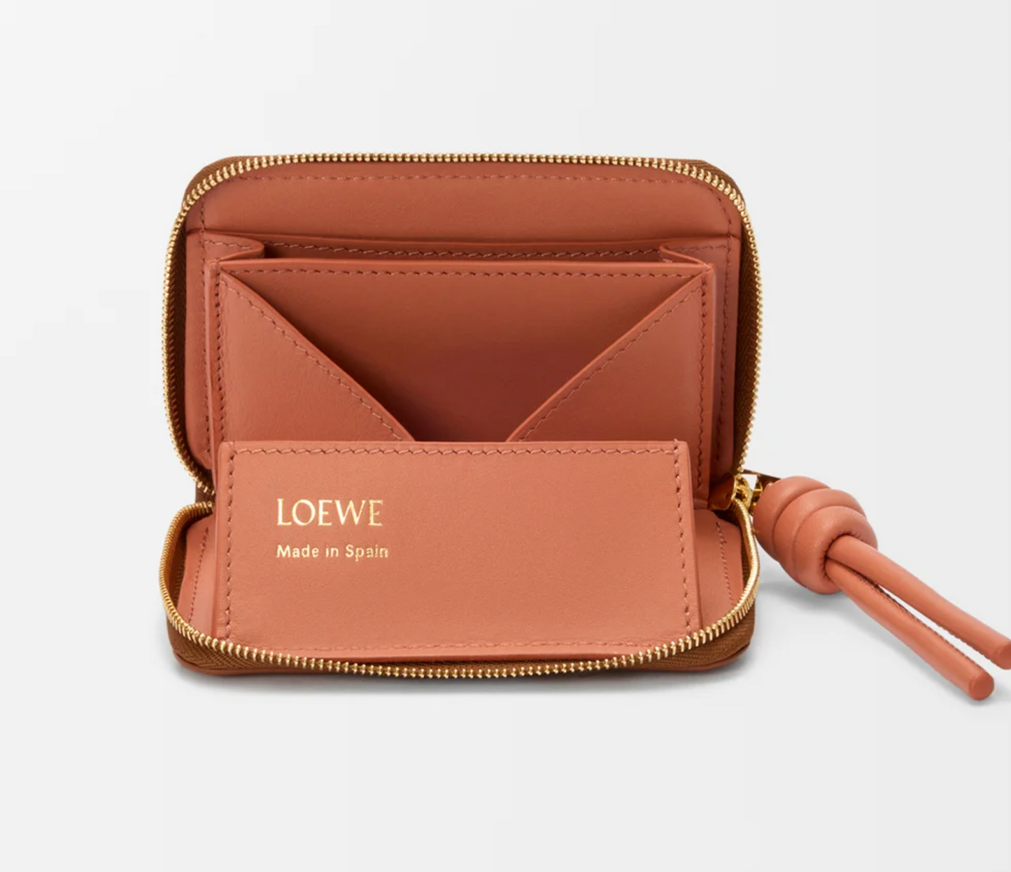 Zipped coin purse in shiny nappa calfskin