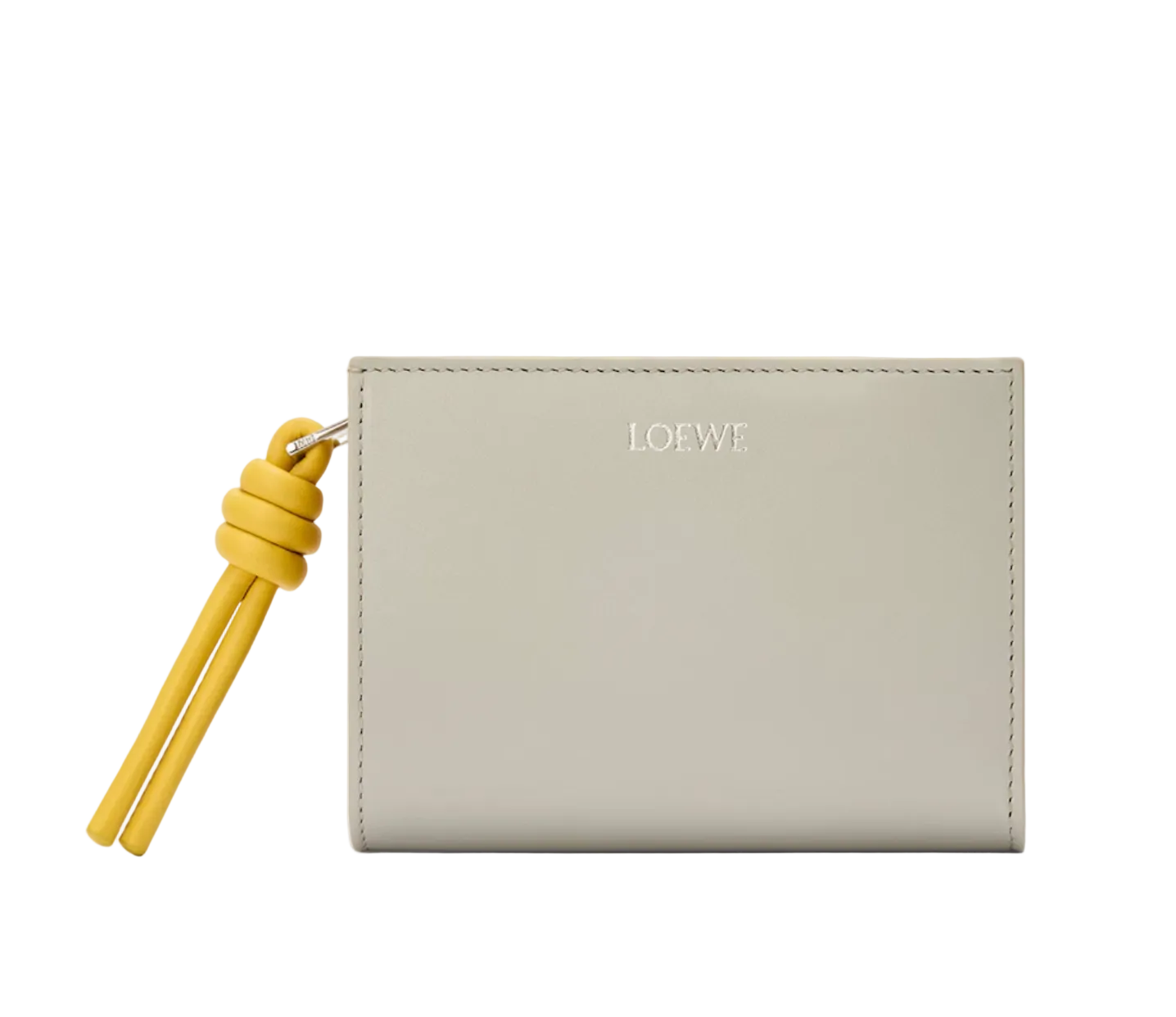 Knot compact wallet in shiny nappa calfskin