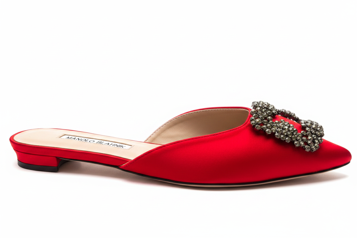 Manolo Blahnik Hangisi Flat Mule