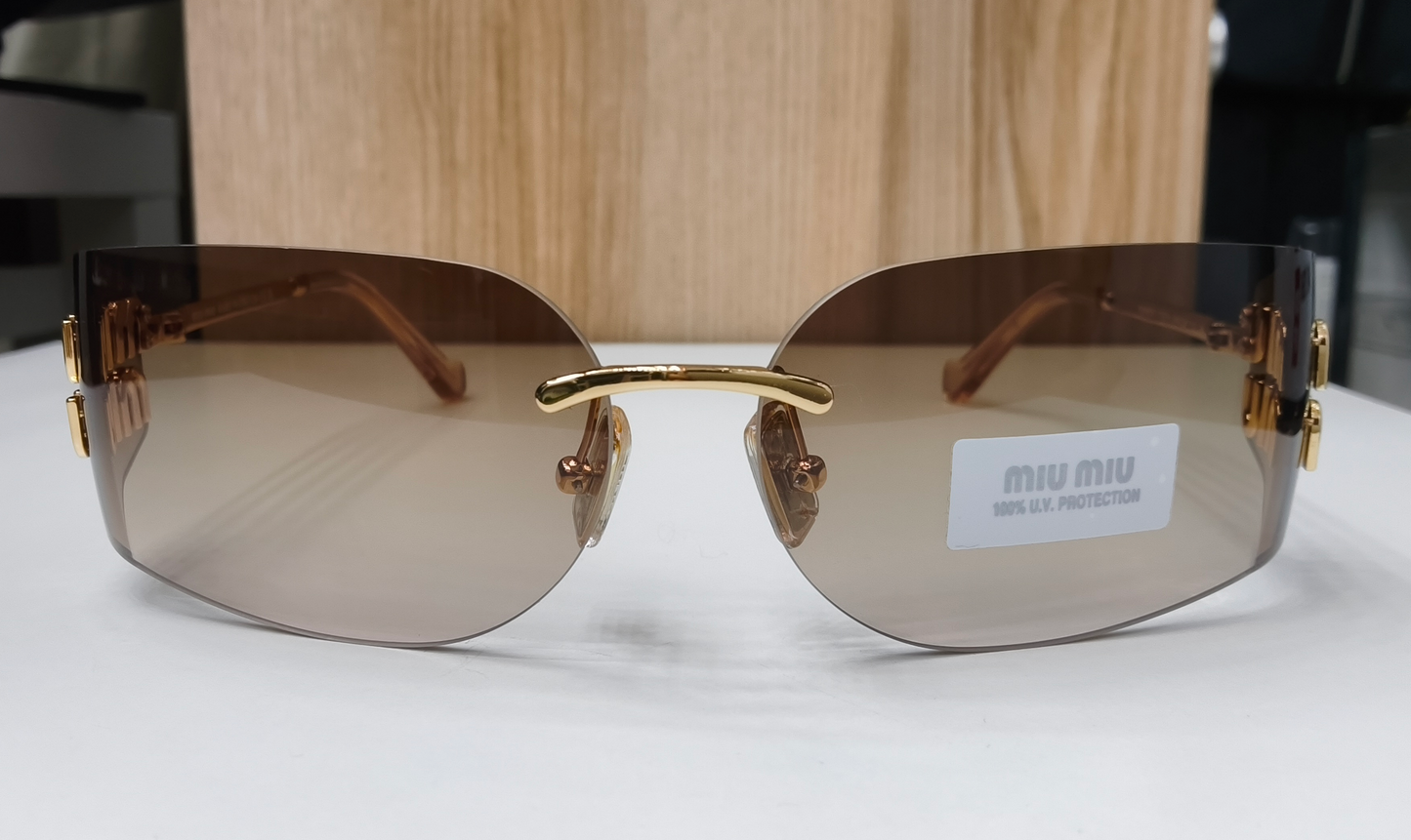Miu Miu MU A51S Rimless Shield Sunglasses