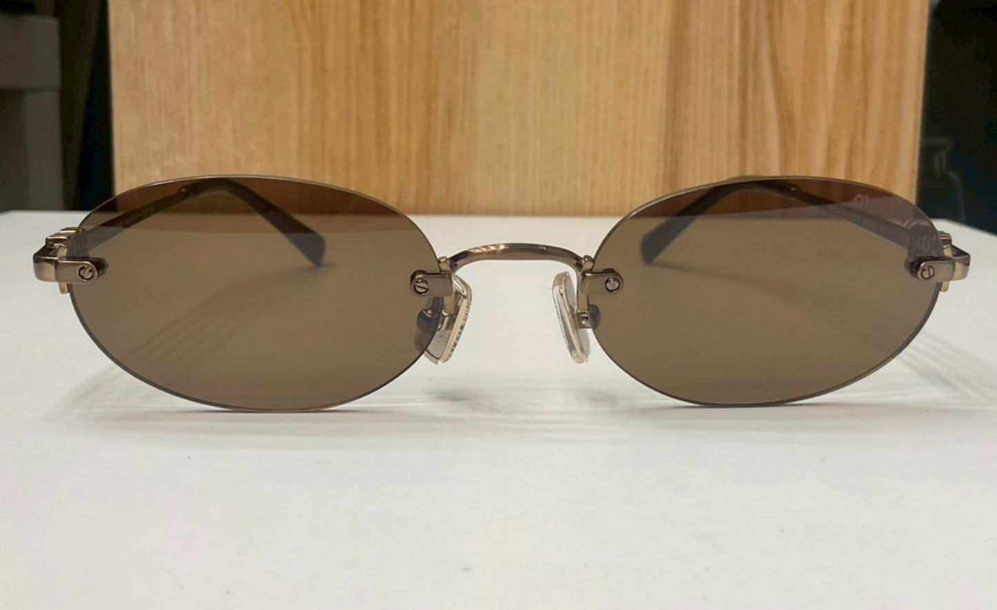 Miu Miu MU A54S rimless oval sunglasses