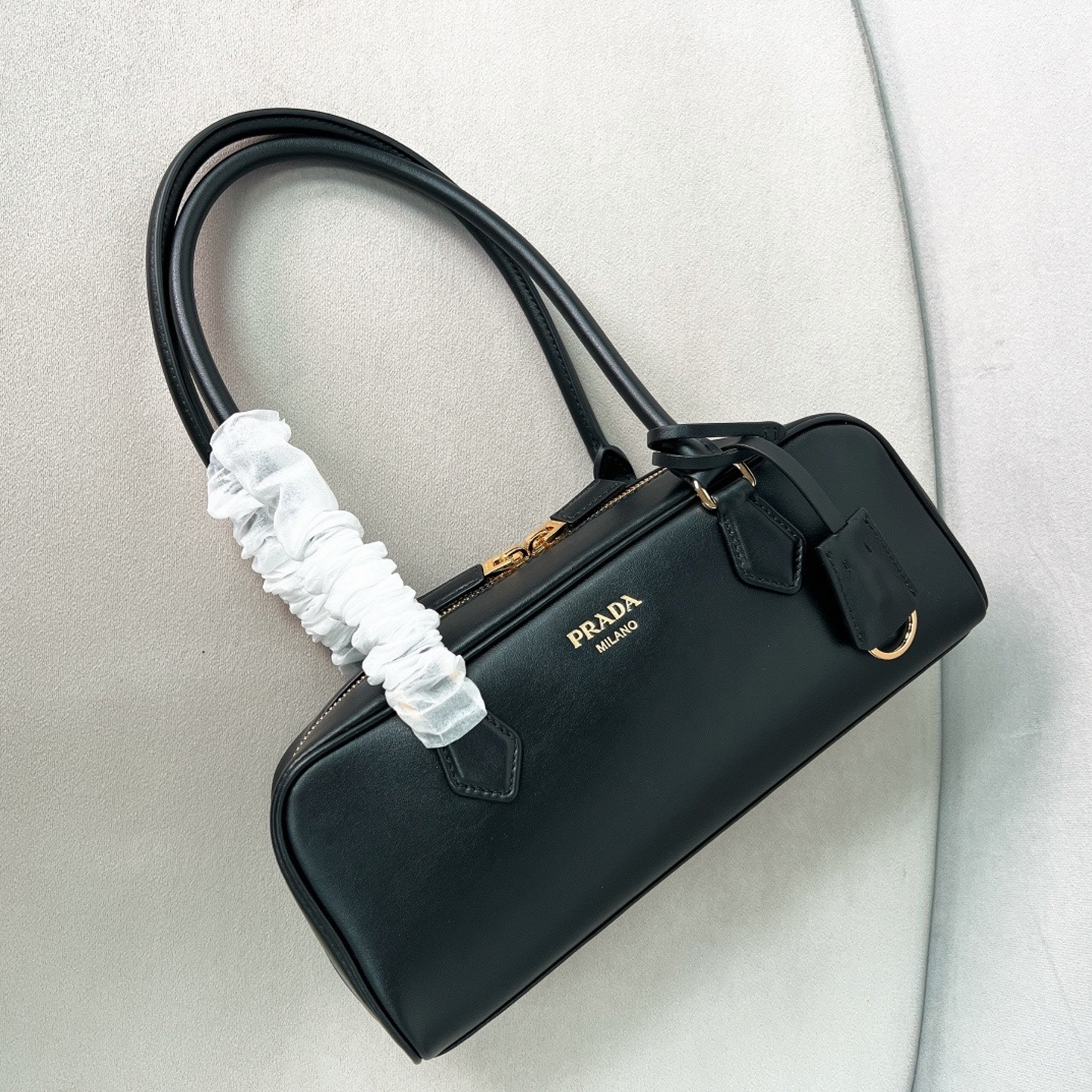 Prada Medium Leather Top-Handle Bag
