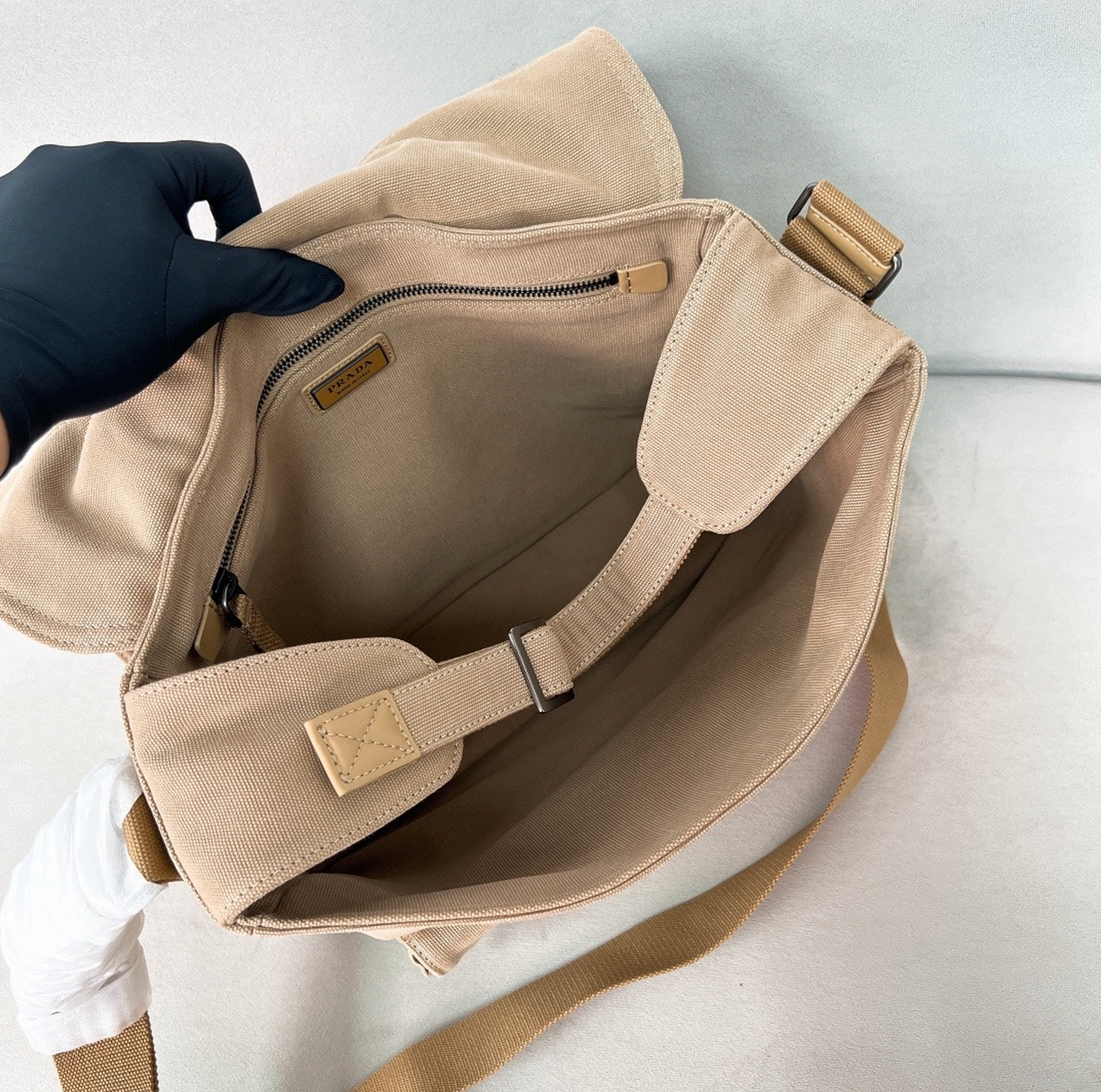 Prada Canvas Shoulder Bag