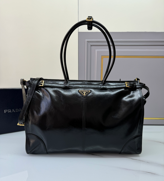 Prada Bonnie large leather handbag