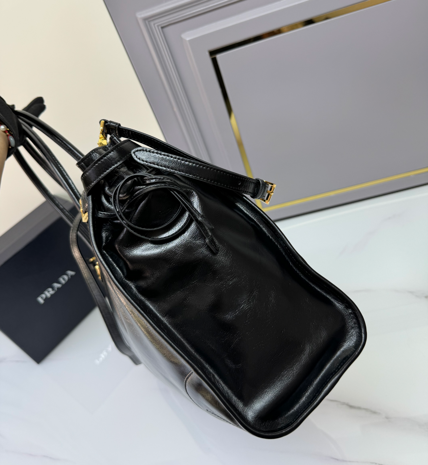Prada Bonnie large leather handbag