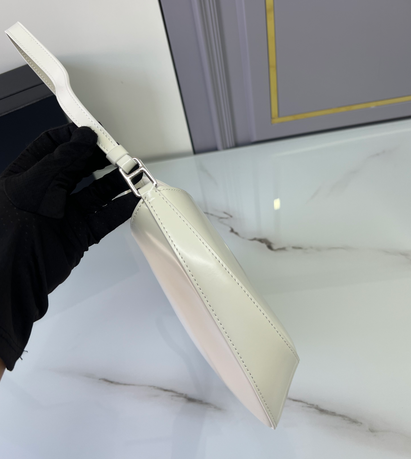 Prada Cleo Brushed Leather Shoulder Bag