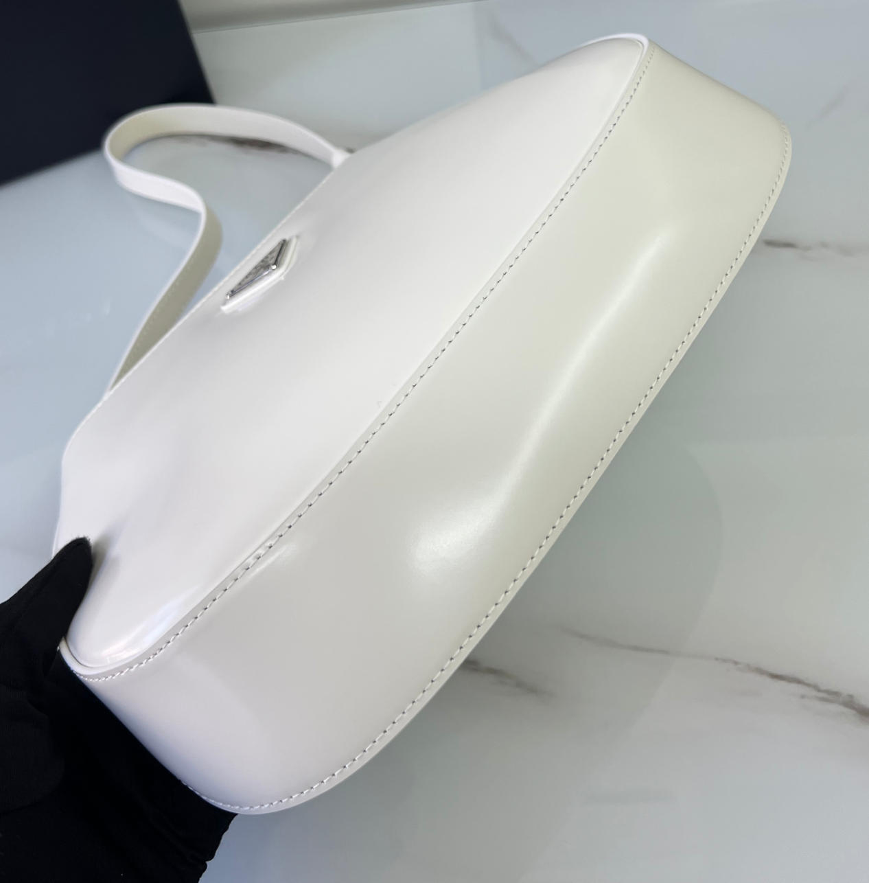 Prada Cleo Brushed Leather Shoulder Bag