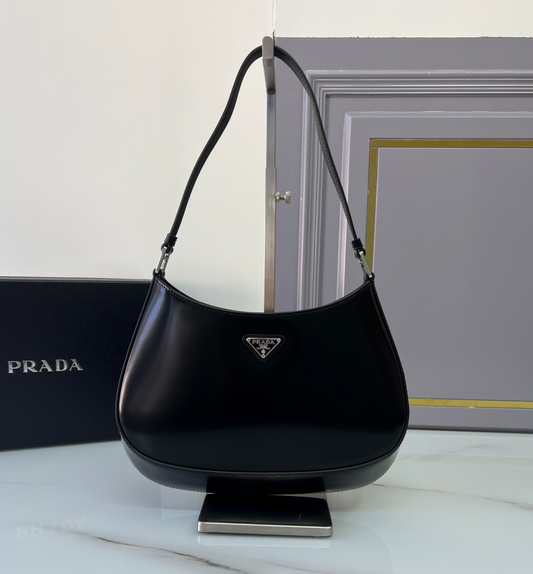 Prada Cleo Brushed Leather Shoulder Bag