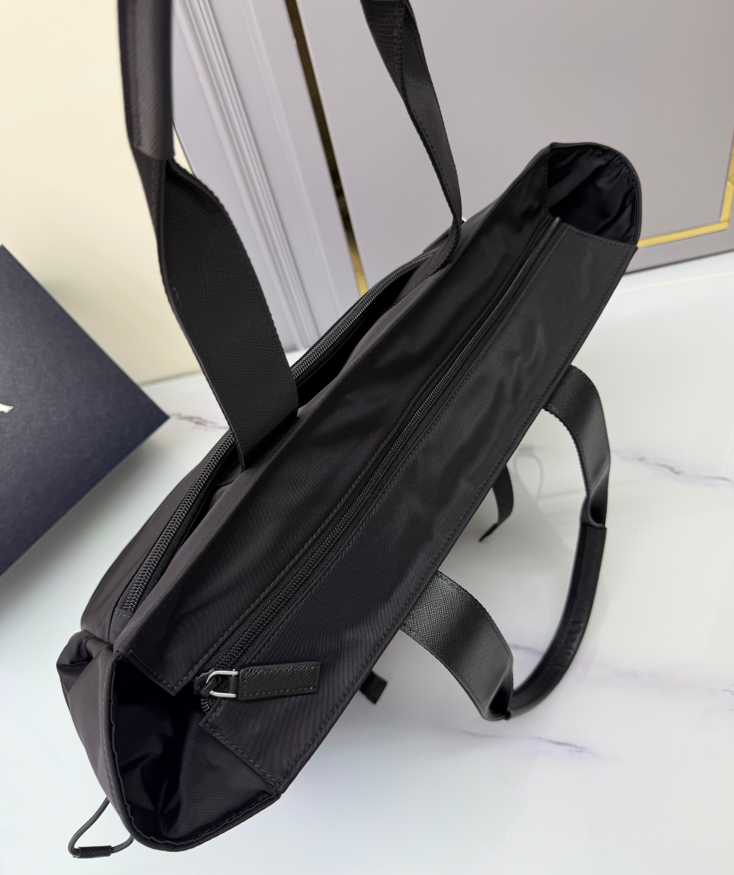 Prada Re-Nylon and Saffiano Leather Tote Bag