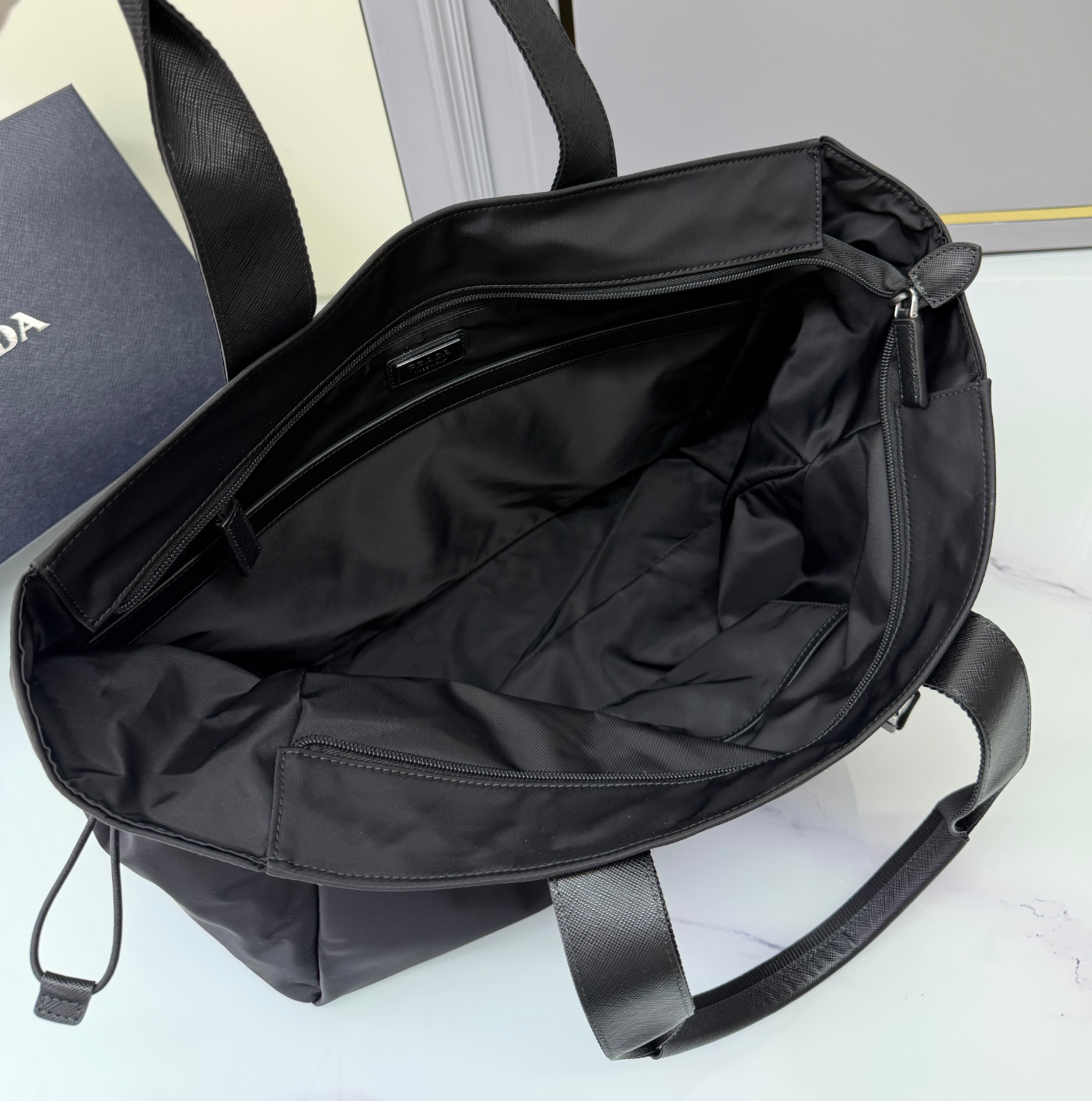 Prada Re-Nylon and Saffiano Leather Tote Bag
