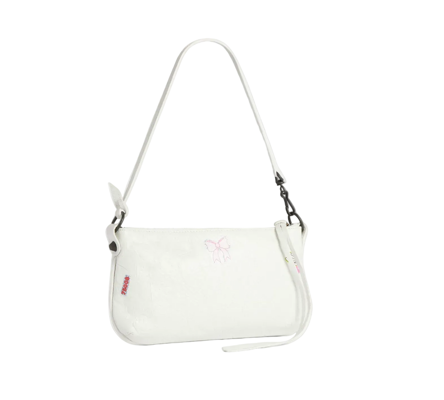 Le City Pouch On Strap in White/multicolor