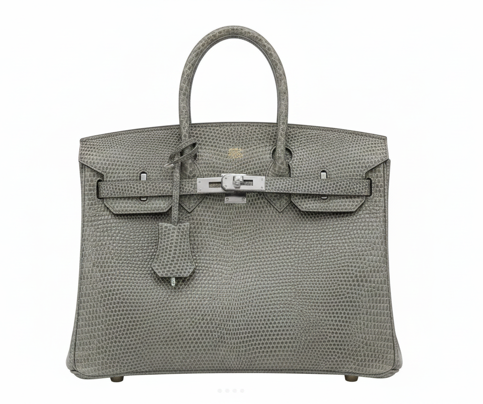 Hermès Birkin 25cm in Gris Fonce Lizard leather