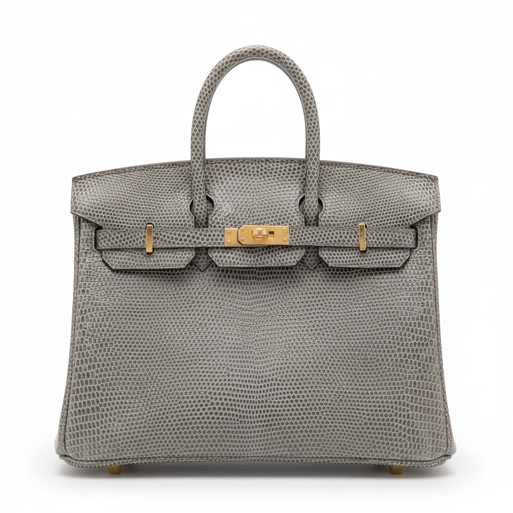 Hermès Birkin 25cm in Gris Fonce Lizard leather