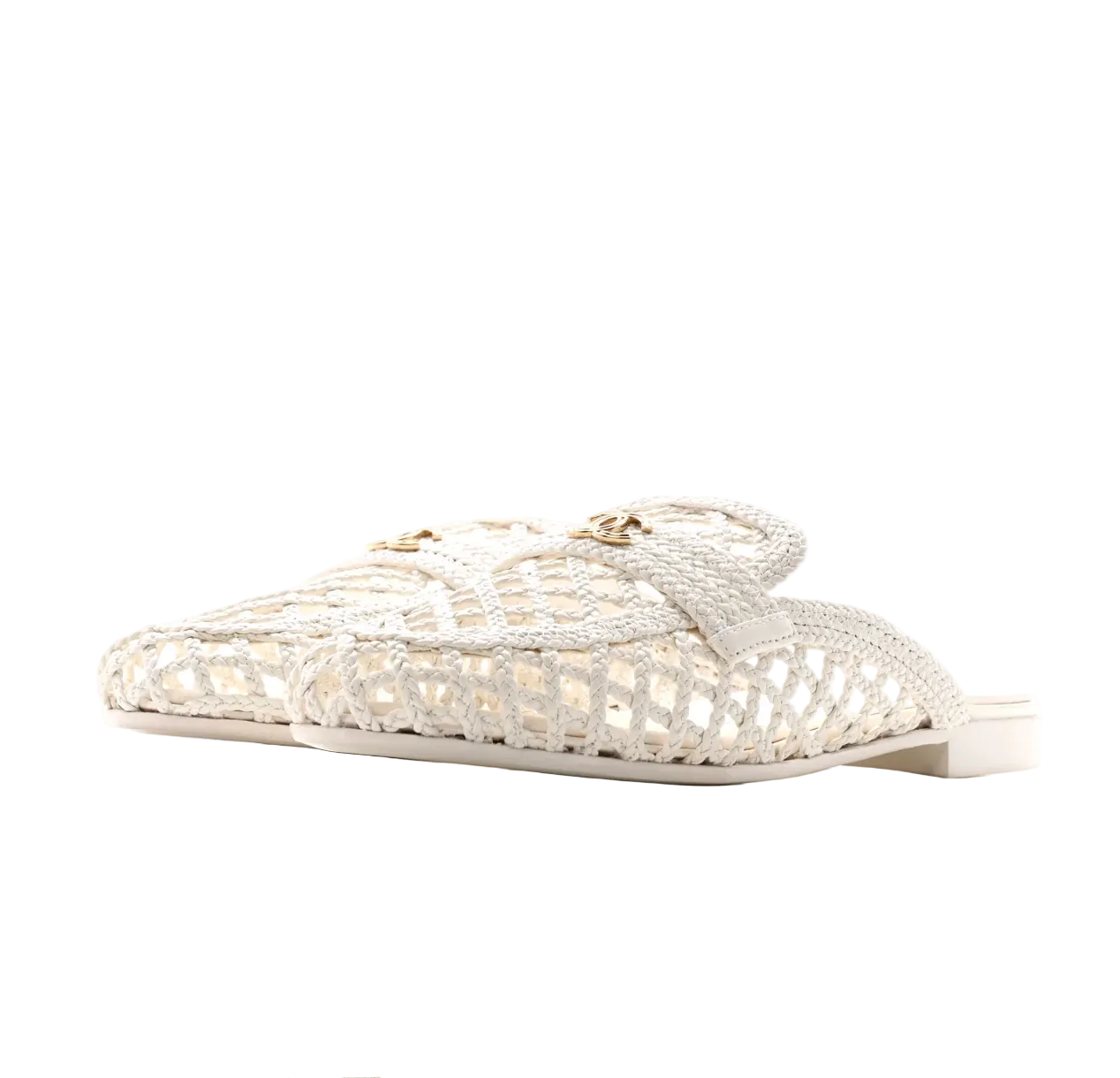 Chanel Braided Lambskin Mule Sandals