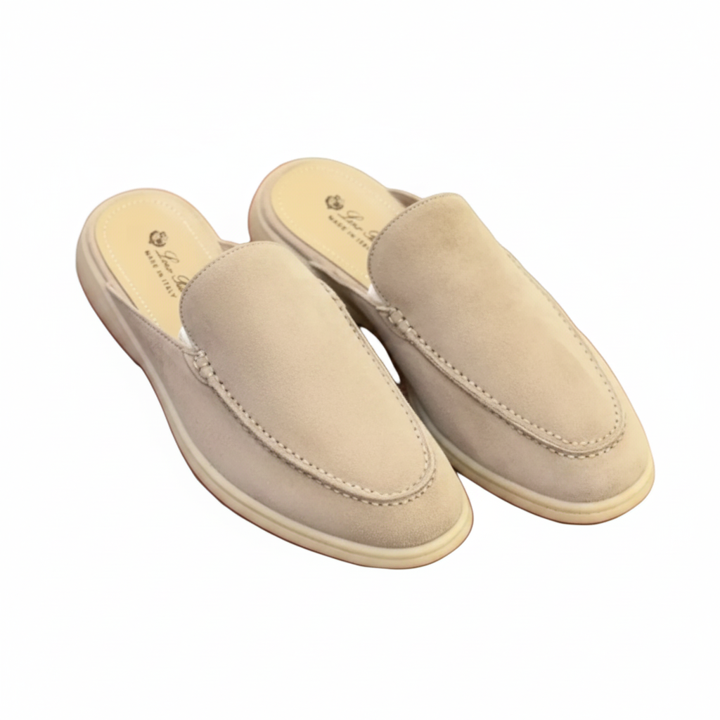Loro Piana Babouche Walk suede mules