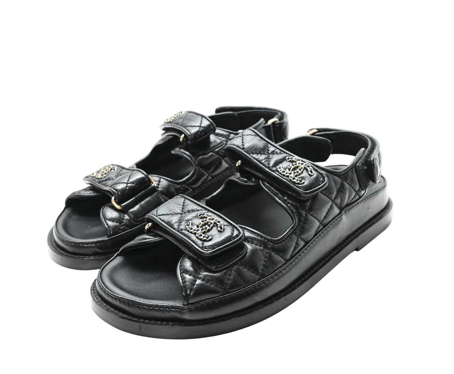 Chanel quilted Dad sandals