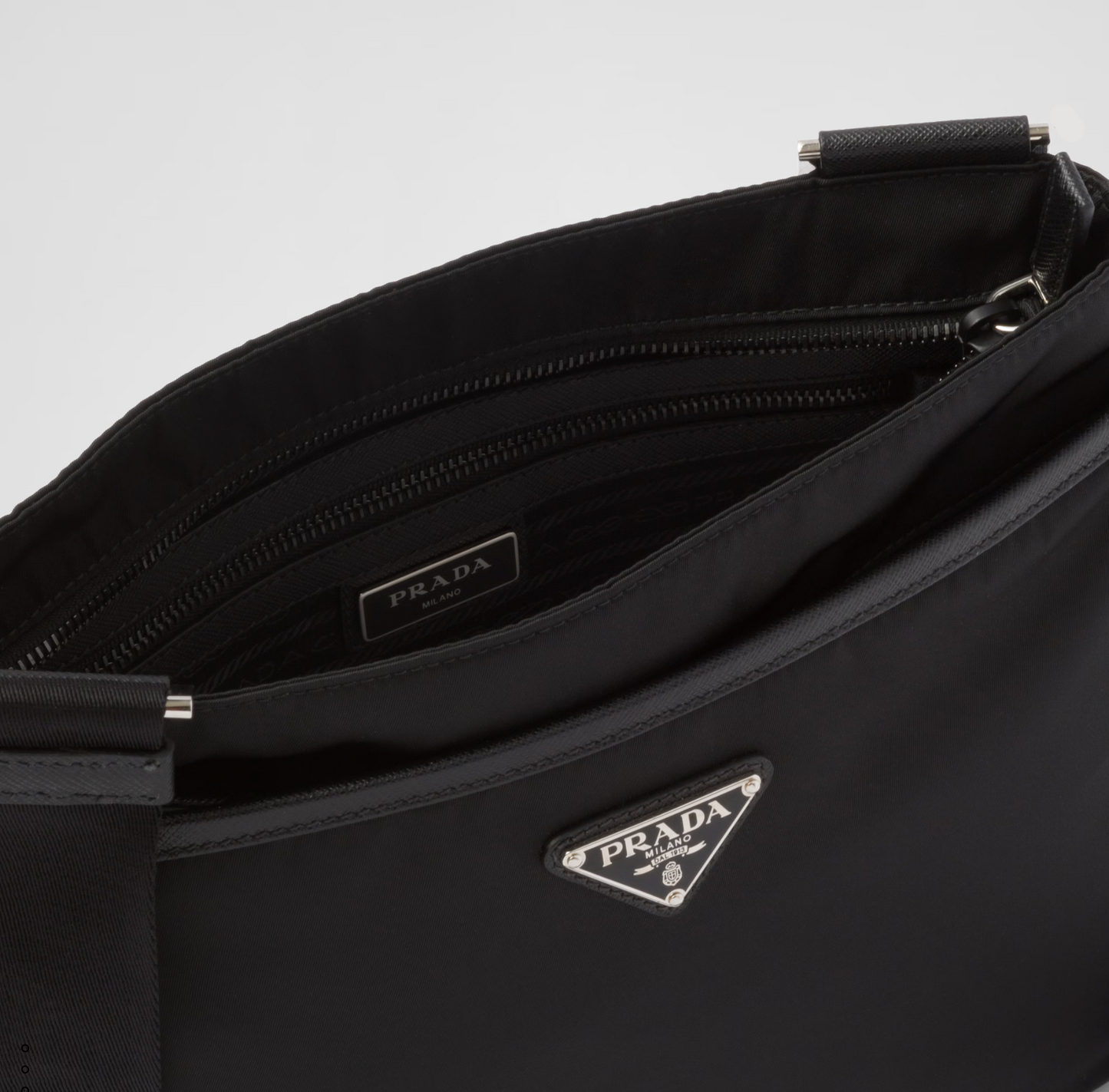 Re-Nylon and Saffiano shoulder bag