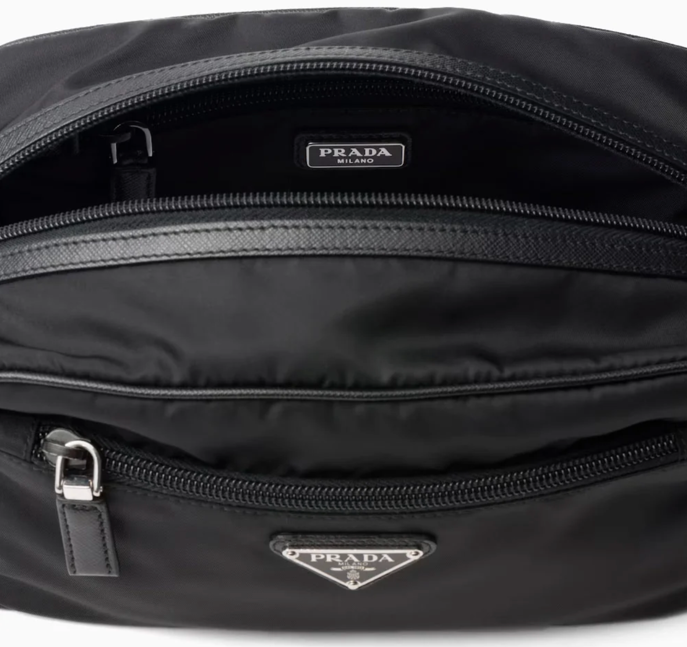 Prada Re-Nylon and Saffiano leather handle travel pouch