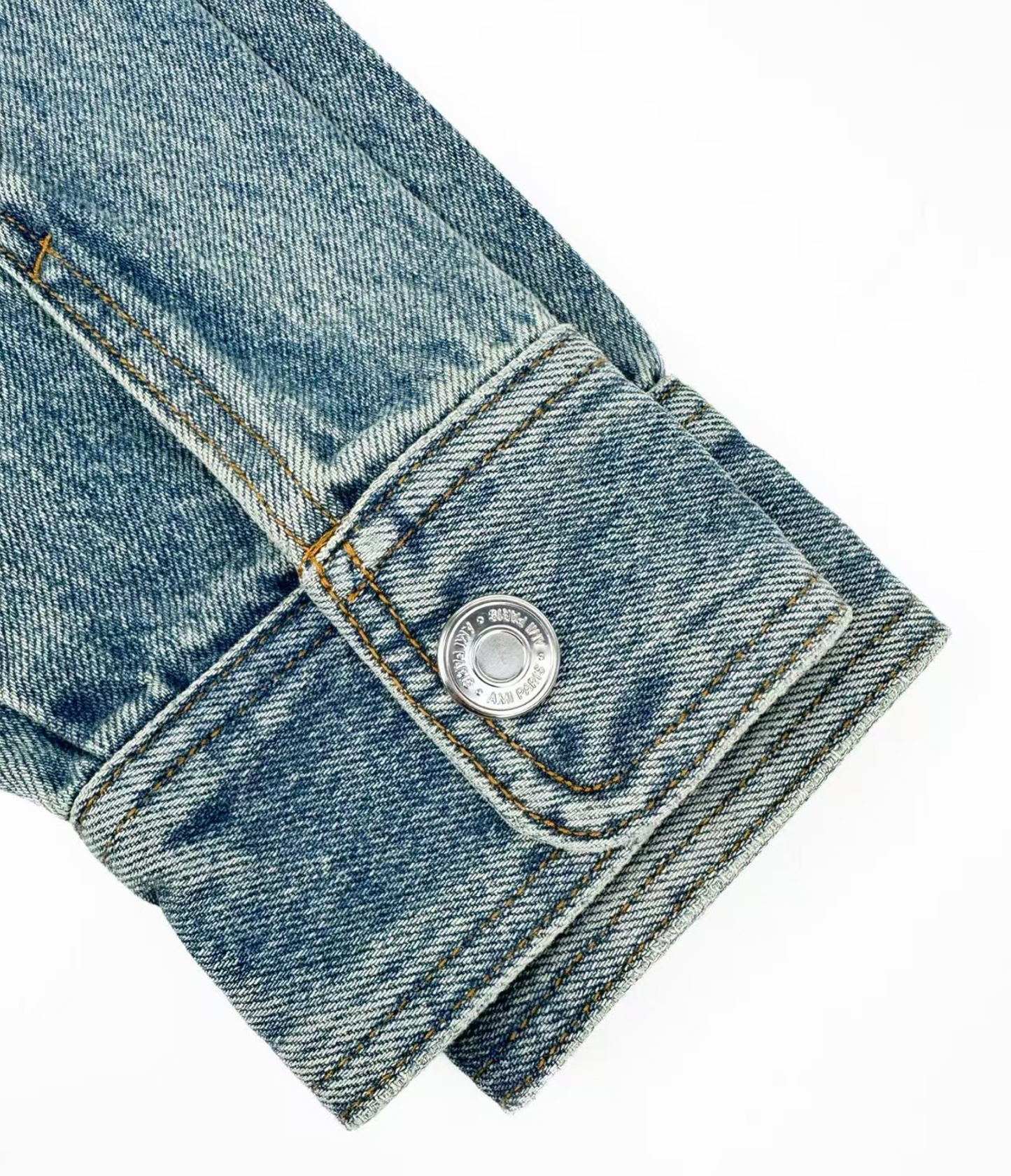 Ami Paris blue cotton denim overshirt