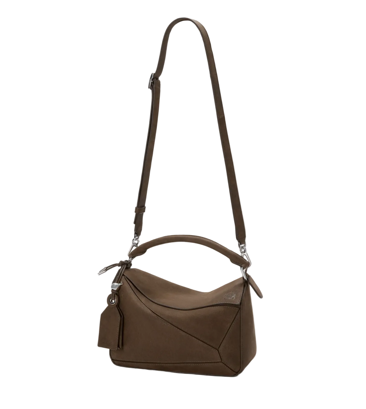 LOEWE Small Featherlight Puzzle Bag in Grained Nubuck