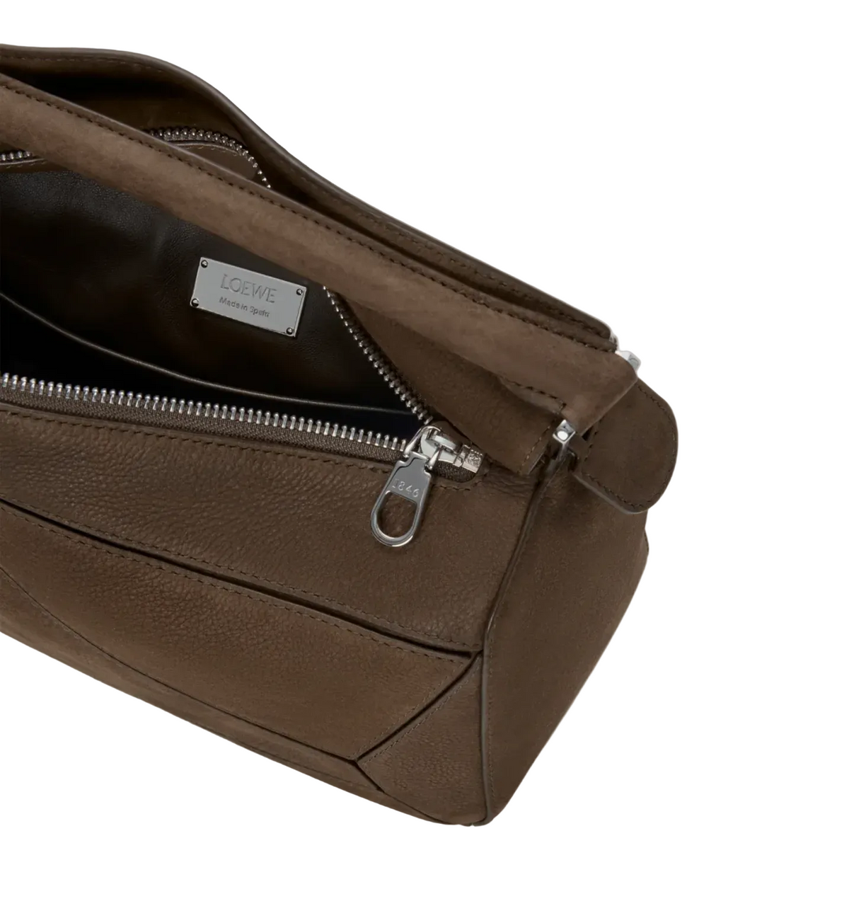 LOEWE Small Featherlight Puzzle Bag in Grained Nubuck