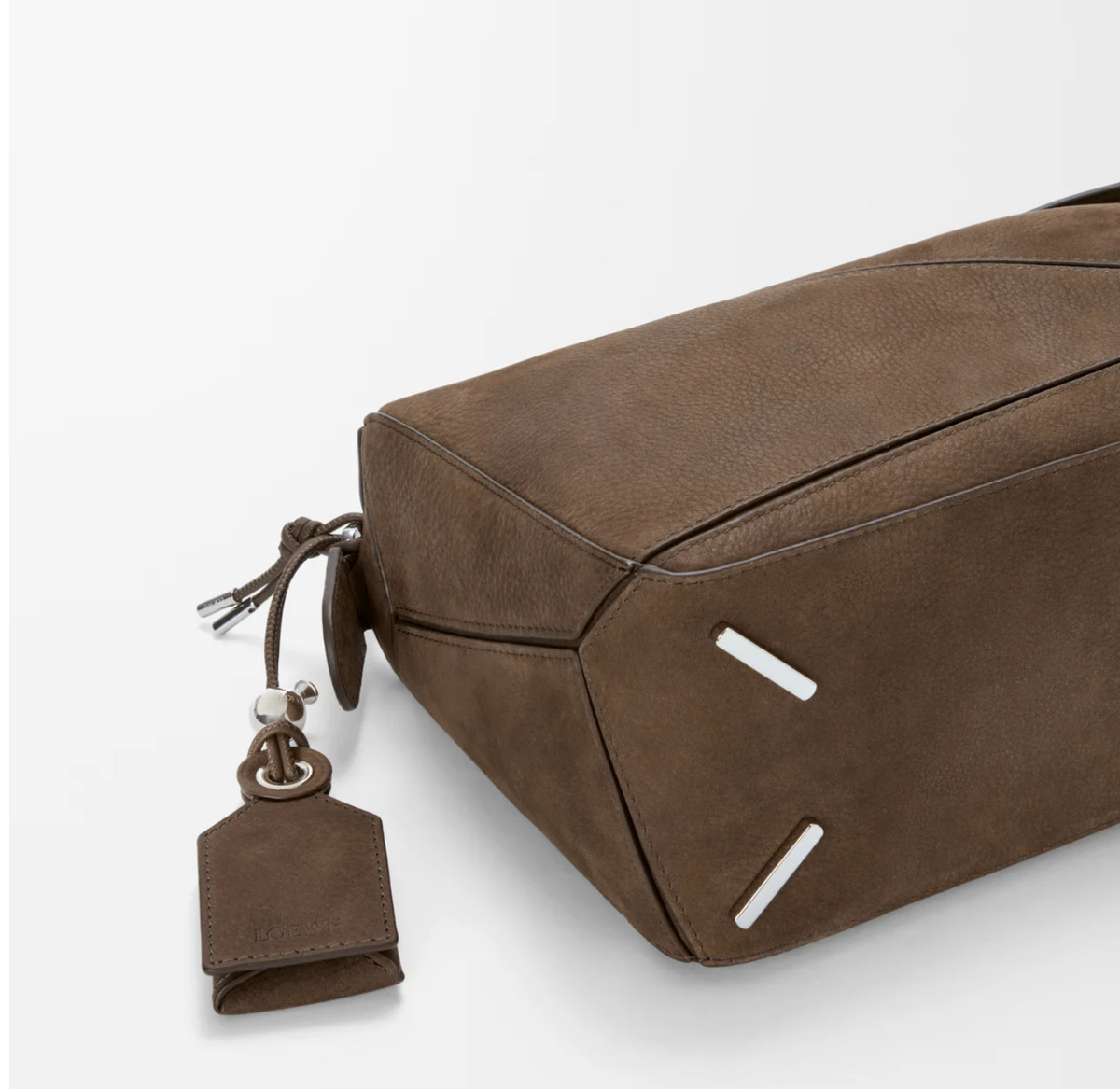 LOEWE Small Featherlight Puzzle Bag in Grained Nubuck