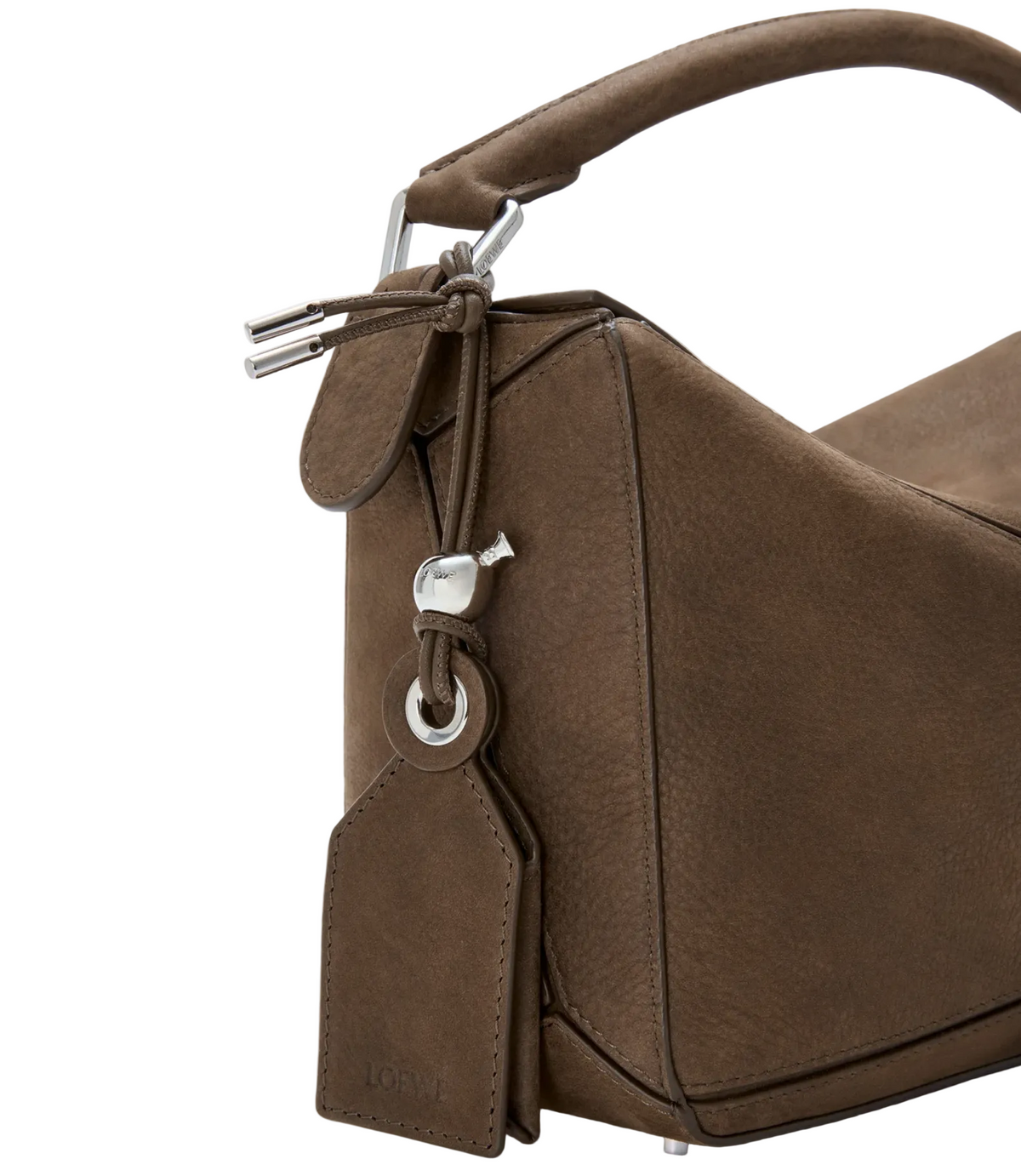 LOEWE Small Featherlight Puzzle Bag in Grained Nubuck