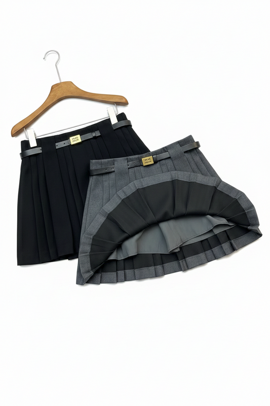 Miu Miu high-waisted pleated mini skirts