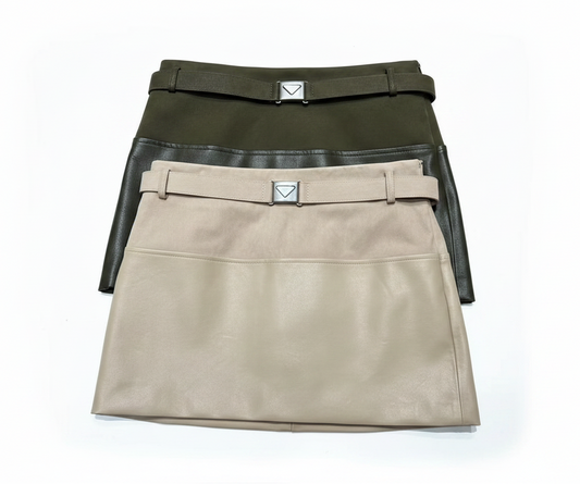 Hermes Retrofête Nandie Leather Mini Skirt