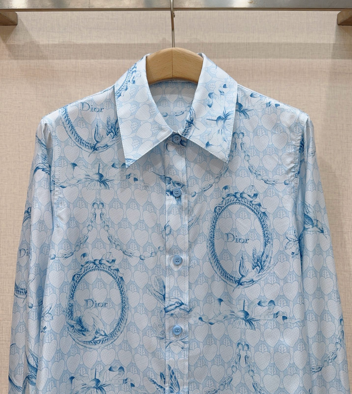 Dior Qixi silk twill blouses