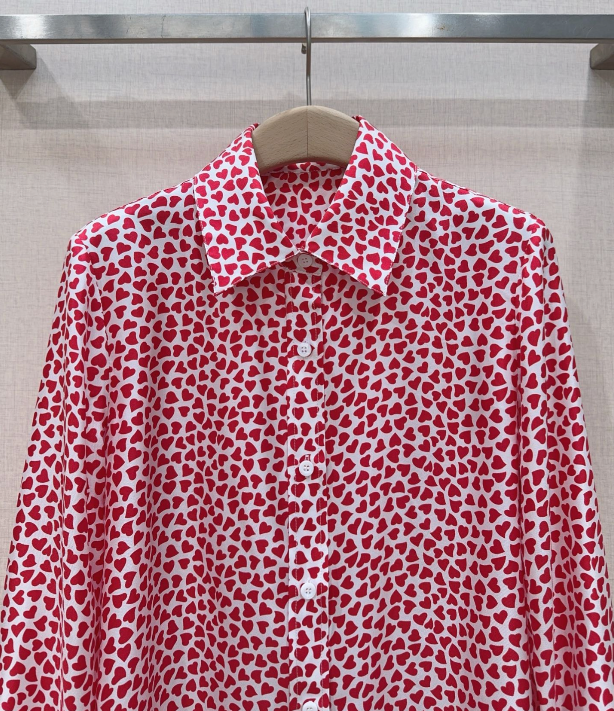 Dior Heart Motif Long-Sleeve Shirt