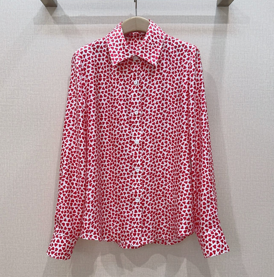 Dior Heart Motif Long-Sleeve Shirt