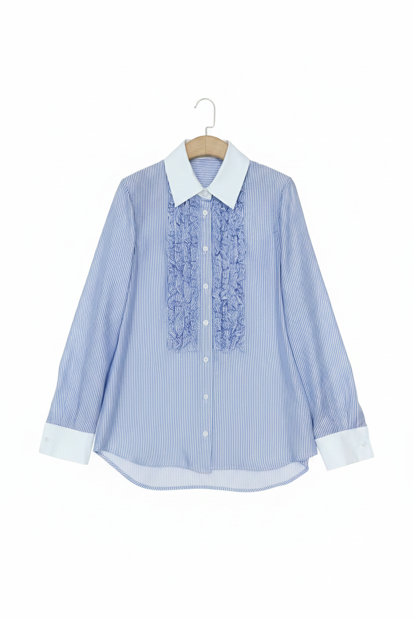 Dior Dioriviera Blouse with Ruffled Plastron