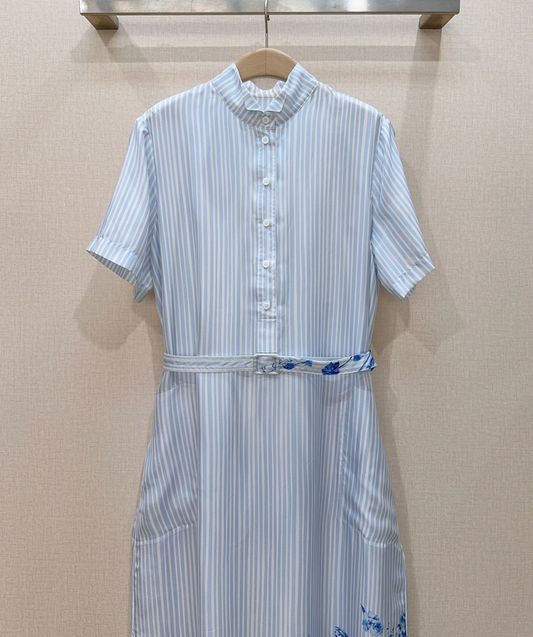 Dior Dioriviera Long Belted Shirtdress