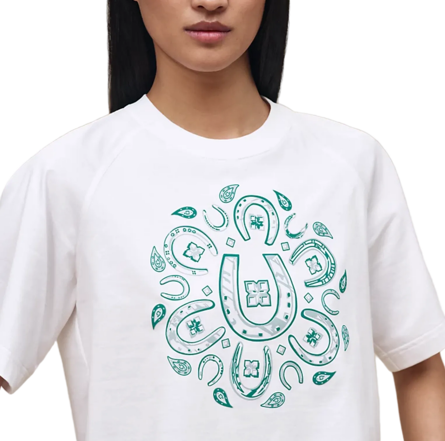 Hermès Maxi Printed T-Shirt in cotton jersey