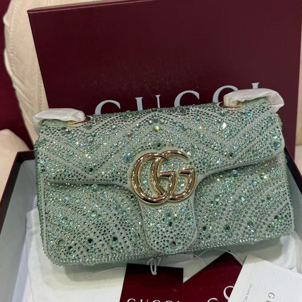 GG Marmont Small Crystal Shoulder Bag