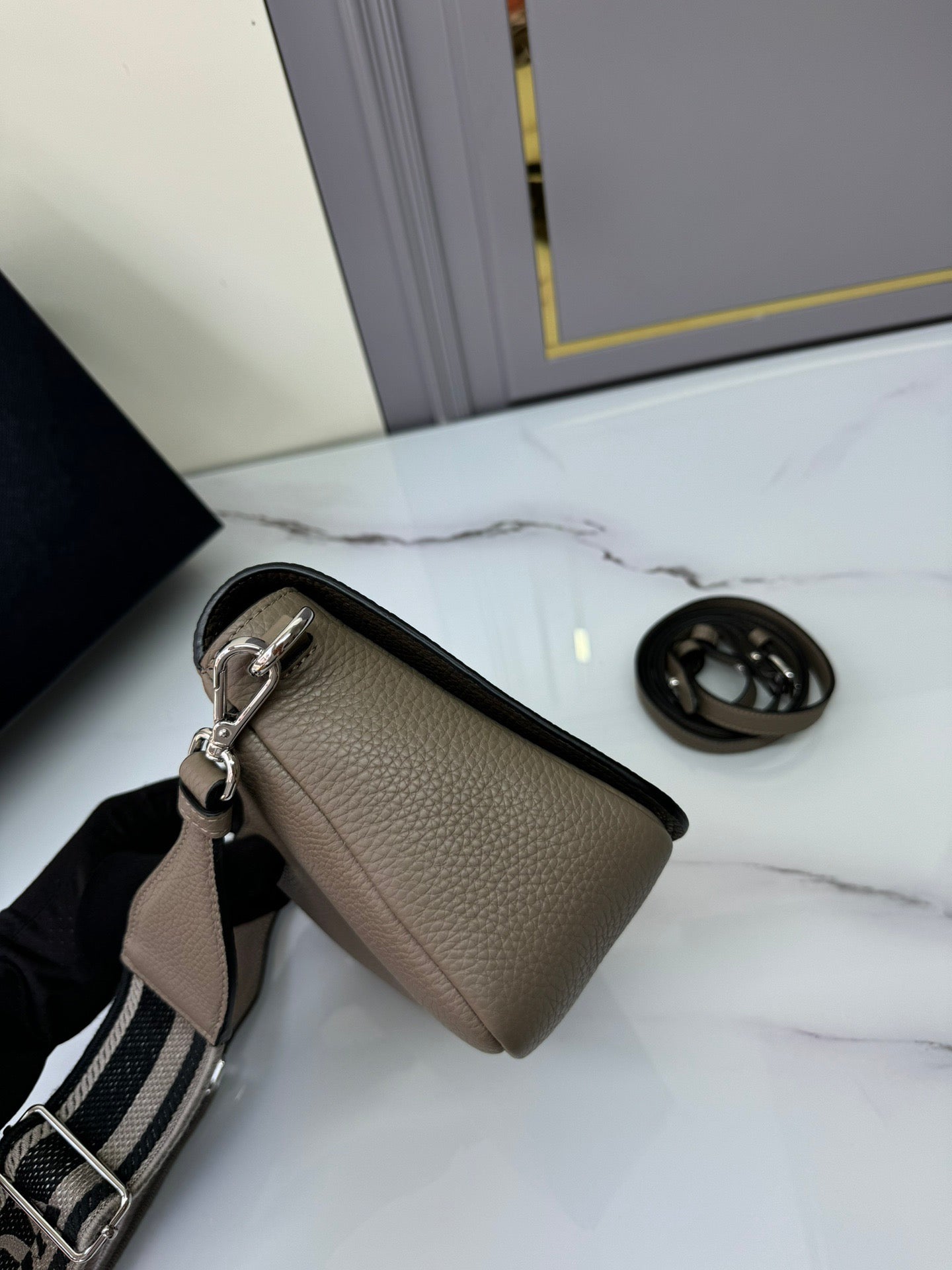 Prada Vitello Daino Soft Flap Crossbody